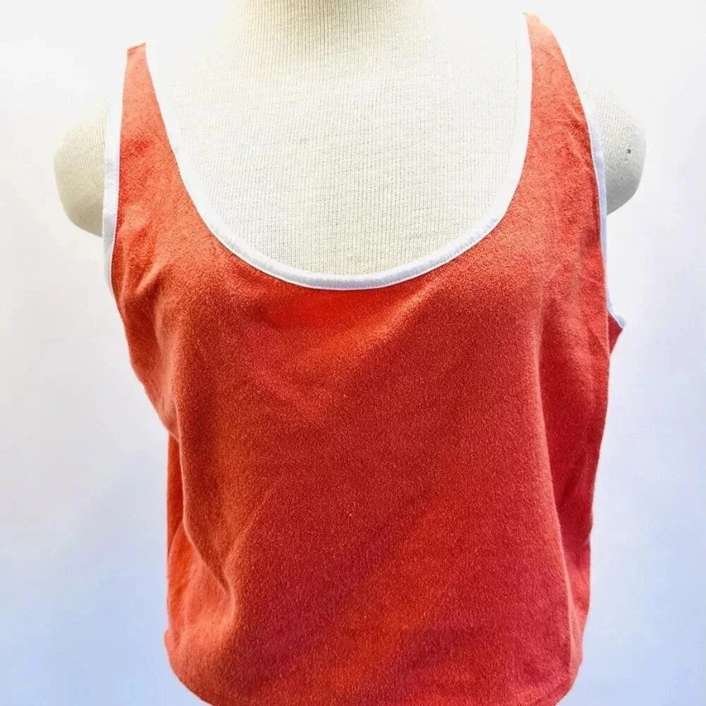 NWT SO GOODS FOR LIFE Juniors Sleeveless Pullover Cropped Orange Tank Top Sz XL